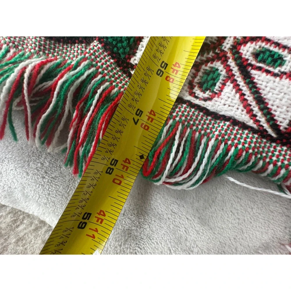 Green Bay Packers Santa & Victorian Christmas Woven Tapestry Throw Blanket Lot